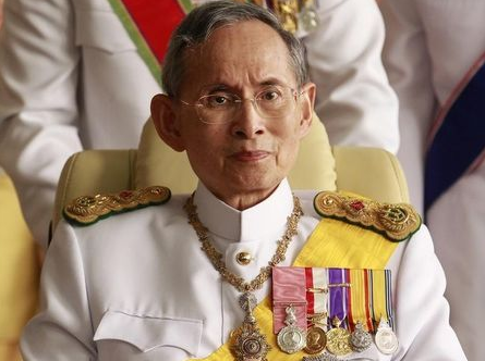 King Bhumibol Adulyadej died on October 13, 2016.