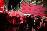 <p>Demonstrators take part in a protest against tax cuts for rich people in the Manhattan borough of New York City, Nov. 27, 2017. (Photo: Eduardo Munoz/Reuters) </p>