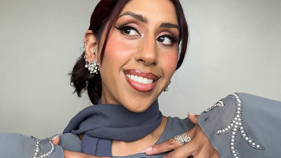 Aamirah Essof smiling, showing off her going out makeup