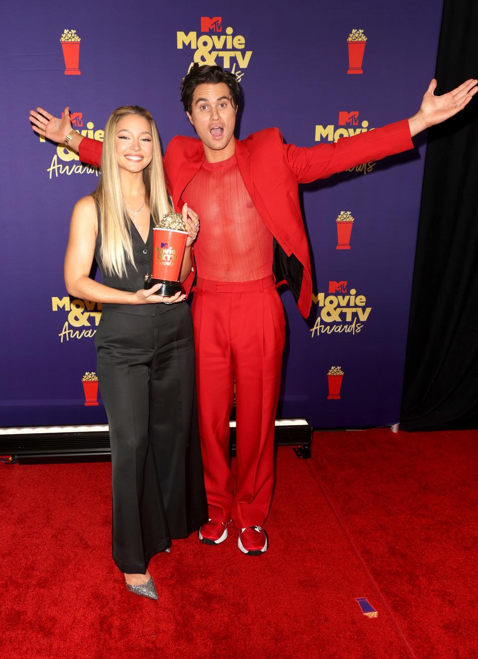 <h1 class="title">2021 MTV Movie & TV Awards - Backstage</h1><cite class="credit">Kevin Winter/2021 MTV Movie and TV Awards/Getty Images for MTV/ViacomCBS</cite>
