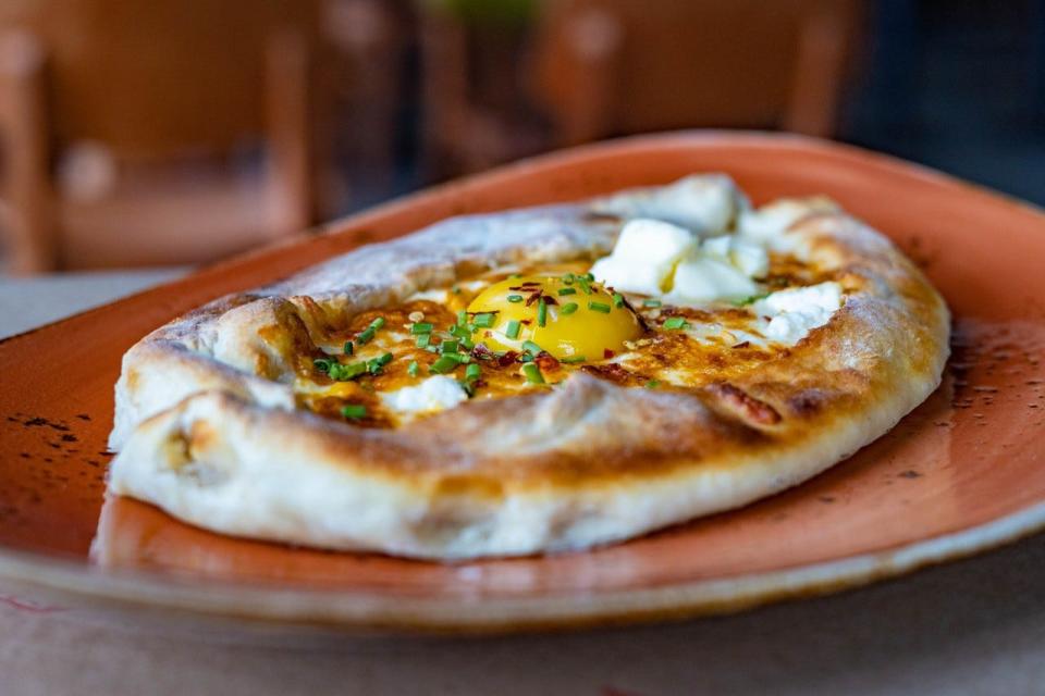 Hazel's popular Georgian cheese bread is offered for Mother's Day brunch.