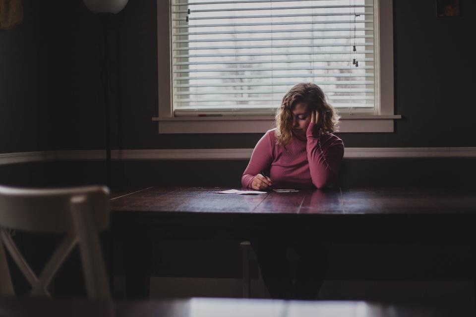 Woman sitting at desk