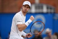 Britain Tennis - Aegon Championships - Queens Club, London - 18/6/16 Great Britain's Andy Murray celebrates during the semi final Action Images via Reuters / Tony O'Brien