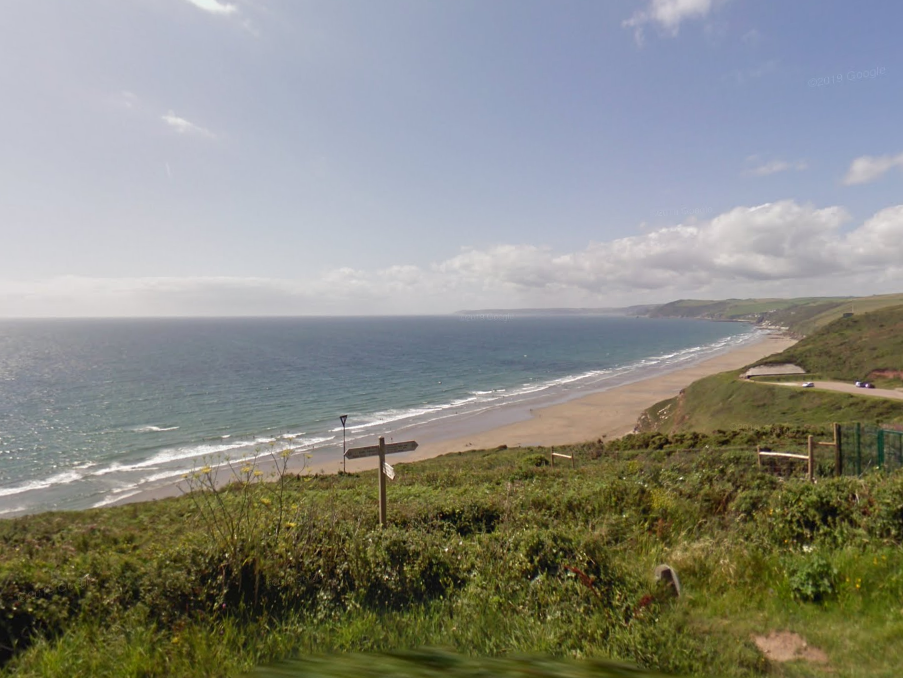 A marine recruit has died after being hospitalised during training exercise at Tregantle beach: Google Maps