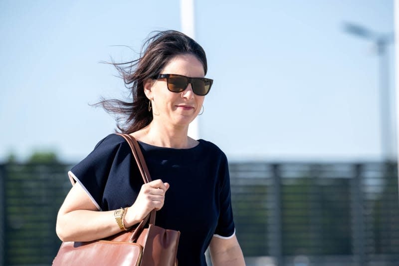 German Foreign Minister Annalena Baerbock arrives at the airport before her trip to Australia, New Zealand and Fiji.  Sina Schuldt/dpa