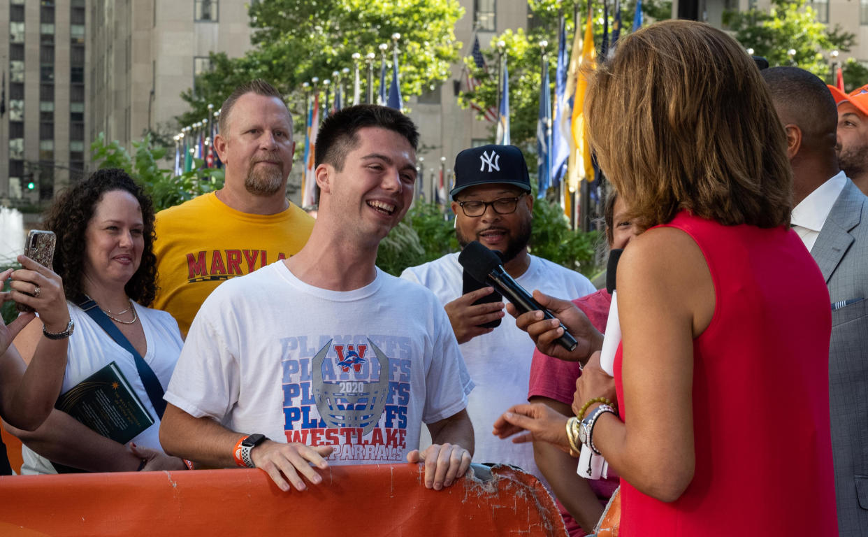 Nolan knows exactly what he wants to be, and he says Hoda helped him figure it out.  (Nathan Congleton / TODAY)