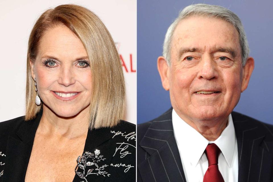 <p>Jamie McCarthy/Getty; Kevin Mazur/WireImage</p> Katie Couric and Dan Rather