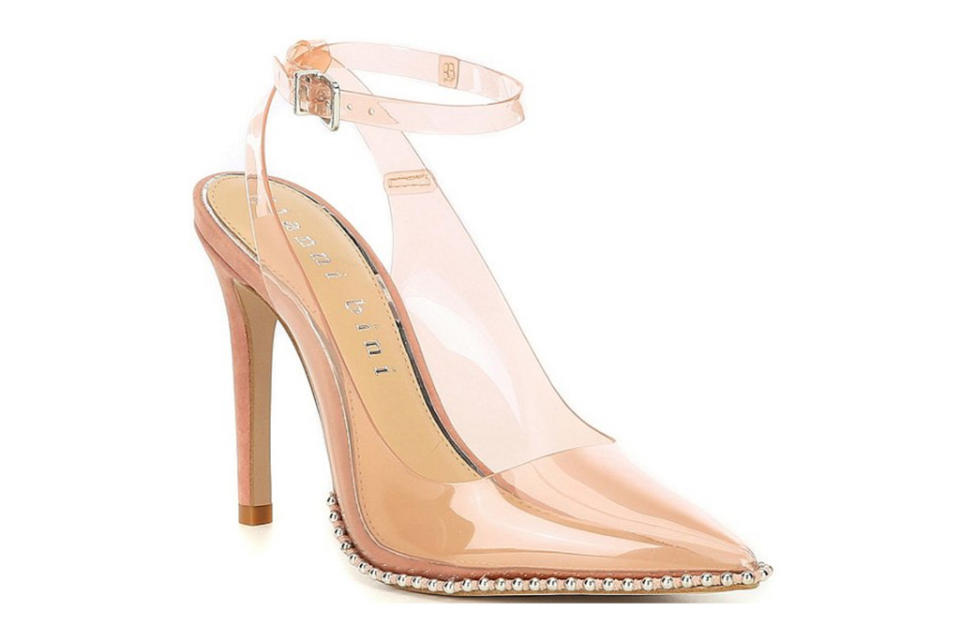 clear heels, pumps, gianni bini