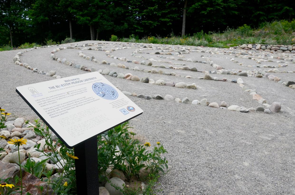 The Bluestem Meadow labyrinth is designed to offer people a peaceful and meditative experience.