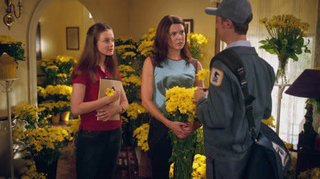 In "Sadie, Sadie," Lorelai gets engaged to Rory's teacher, Max. Scandalous. 