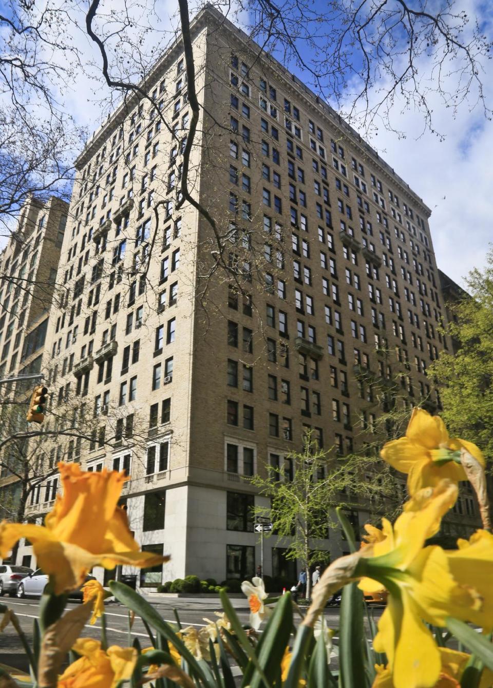 This photo of the Gramercy Park Hotel on Wednesday April 23, 2014 in New York, is the site of the Rose Bar visited by Mark Shand, 62, the brother of Prince Charles' wife Camilla, before he fell outside its door suffering a head injury and later died. (AP Photo/Bebeto Matthews)