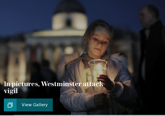 In pictures, Westminster attack vigil