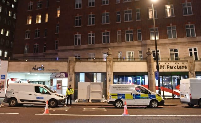 Park Lane stabbing scene