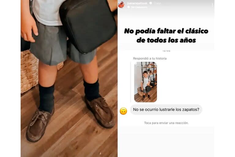 Juana Repetto fue cuestionada por los zapatos del colegio de Toribio
