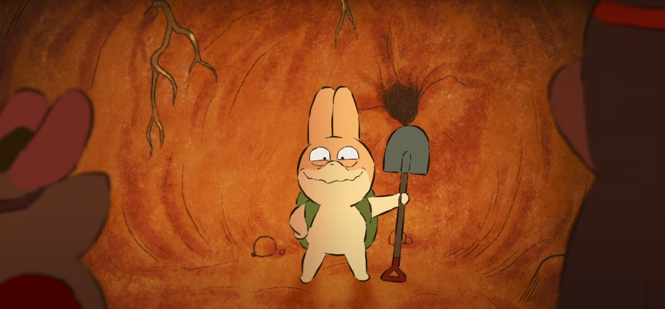 A bunny learns a valuable lesson in asking for help in the 2D animated short film 