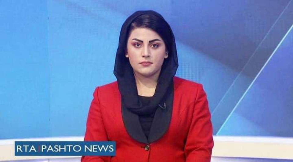 Shabnam in her previous role as a journalist before the Taliban takeover (Supplied)