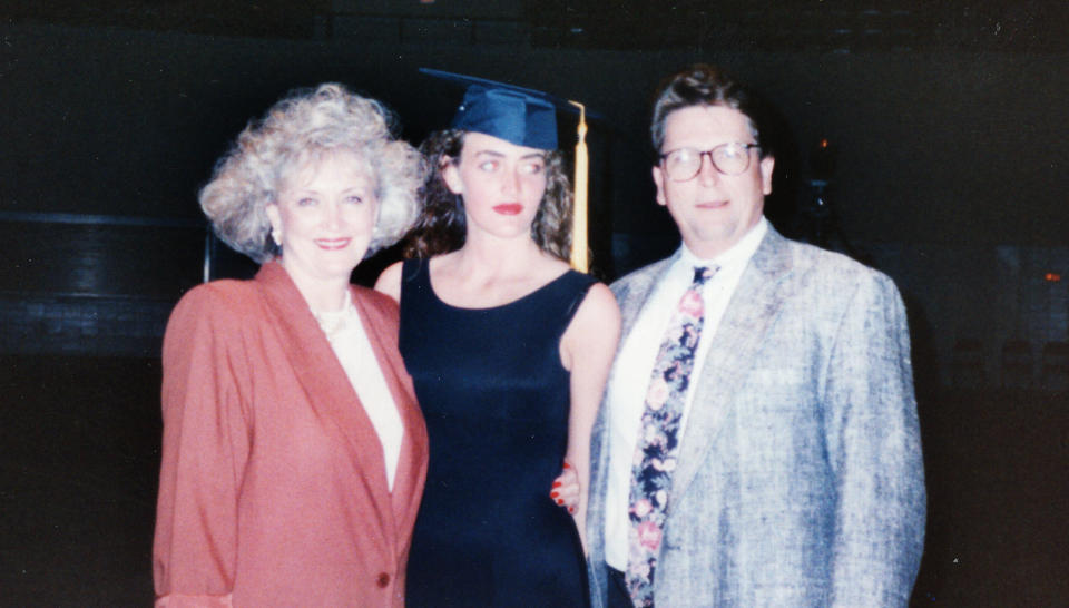 Heather Armstrong, center, with her mother and stepfather after her high school graduation. (Photo: Courtesy of Heather B. Armstrong)