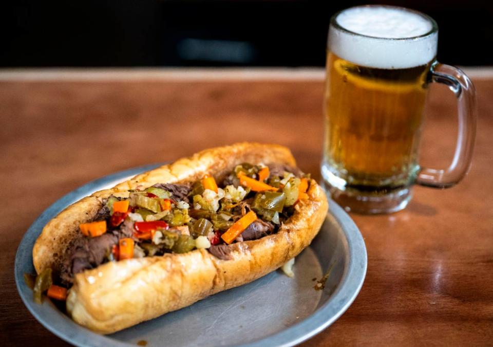 The Red Hot, a Tacoma beer bar known for its specialty hot dogs, offers a great take on the Italian beef -- but only on Tuesdays. Pair it with a $2 Heidelberg draft.