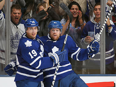 Wingers Joffrey Lupul (L) and Kessel (R) found instant chemistry regardless of who was centering the line