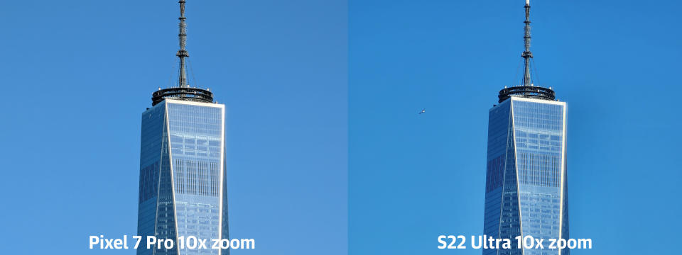 <p>Pixel 7 Pro 10x zoom vs S22 ultra</p>
