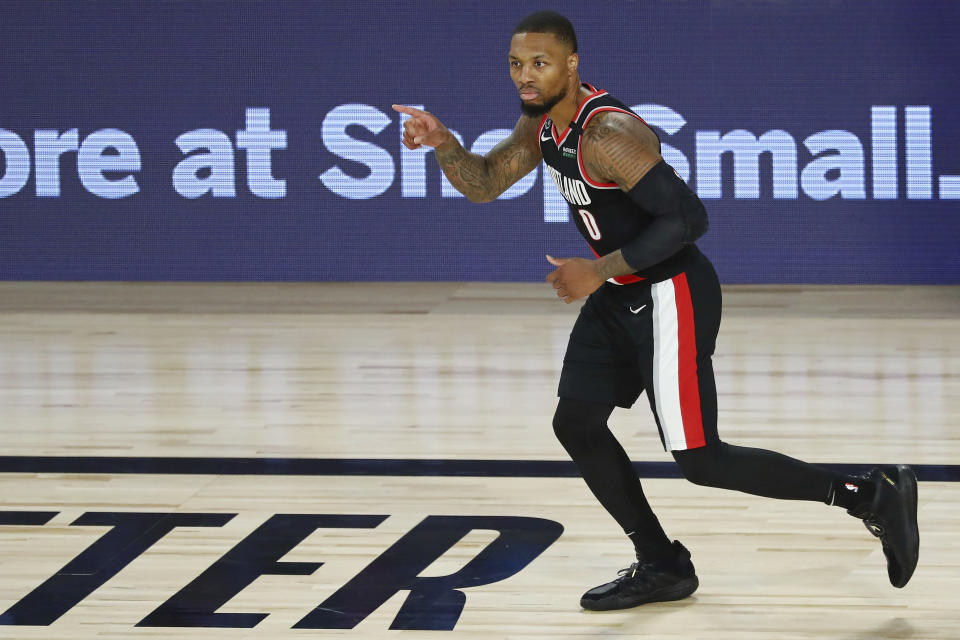 Damian Lillard is the NBA's bubble MVP. (Kim Klement/Pool Photo via AP)