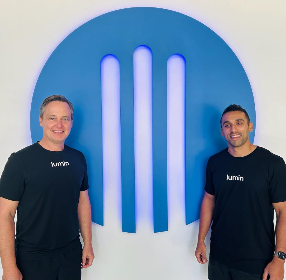 brandon bean and omeed, cofounders of lumin fitness