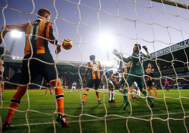  Gareth McAuley scores his side's second goal (Photo by Julian Finney/Getty Images)