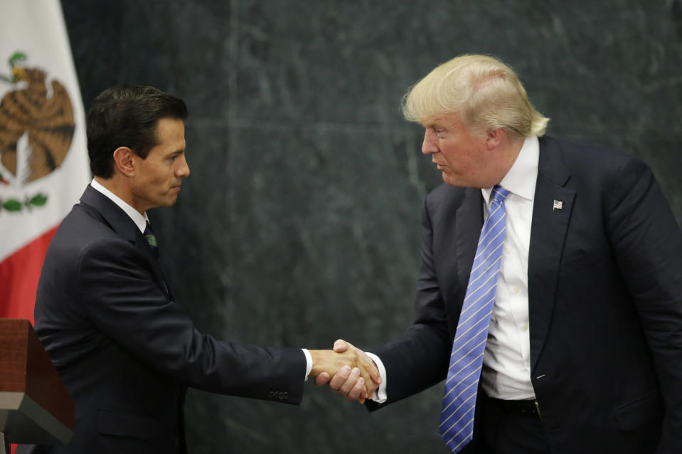 Donald Trump Enrique Pena Nieto Mexico meeting