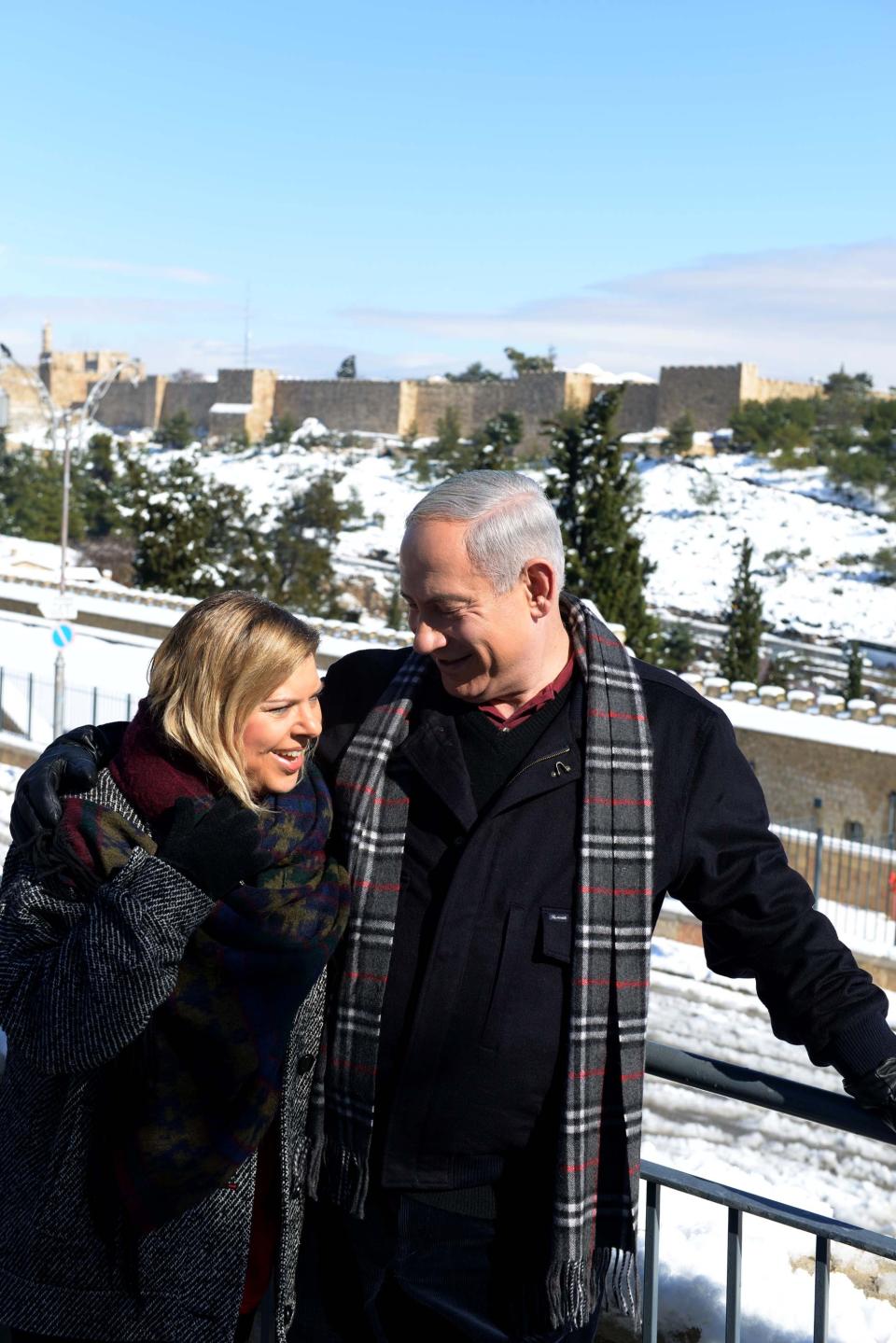 Snow Blankets Jerusalem As Winter Storm Hits Israel