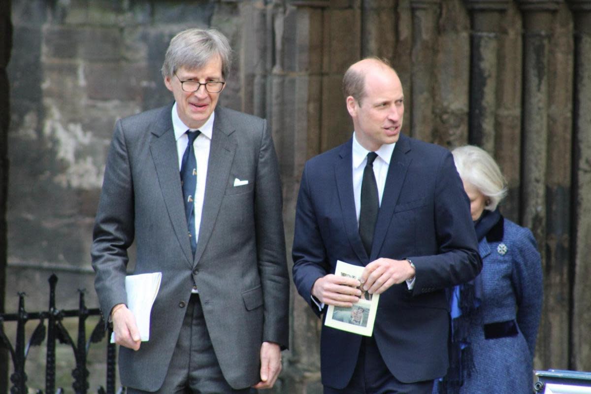 Prince William (right) with Edward Harley, the Lord-Lieutenant of Herefordshire <i>(Image: Megan Butler)</i>