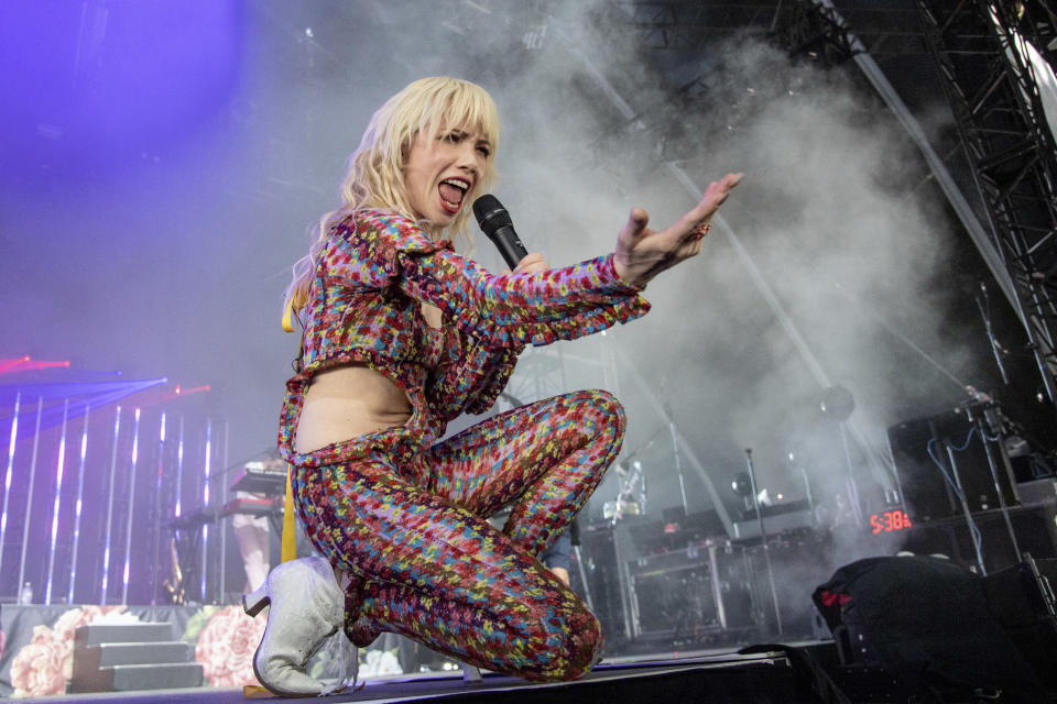 Carly Rae Jepsen in Collina Strada at the 2022 Coachella Valley Music and Arts Festival - Credit: Amy Harris/Invision/AP