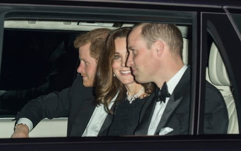 Prince Harry arrives at Windsor Castle with the Duke and Duchess of Cambridge - Credit: Paul Grover