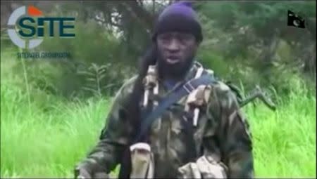 A man purporting to be Boko Haram's leader Abubakar Shekau speaks in this still frame taken from social media video courtesy of SITE Intel Group, released on August 10, 2016, in an unknown location. MANDATORY CREDIT Social Media courtesy of SITE INTEL GROUP/ via REUTERS TV