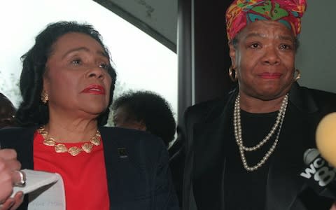 Maya Angelou (right) with Martin Luther King Jr's widow Coretta Scott King, in 1997 - Credit: AP