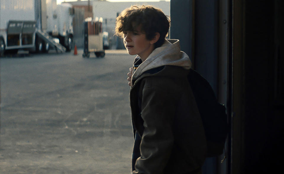 This image released by Amazon Studious shows Noah Jupe in a scene from "Honey Boy." (Amazon Studious via AP)