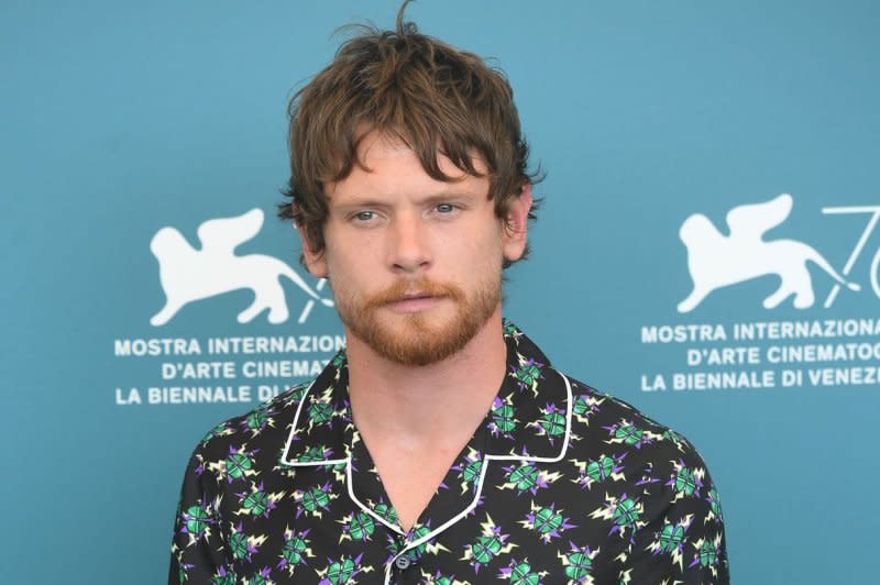 Jack O'Connell attends the Venice Film Festival photocall for "Seberg" in 2019. File Photo by Rune Hellestad/UPI