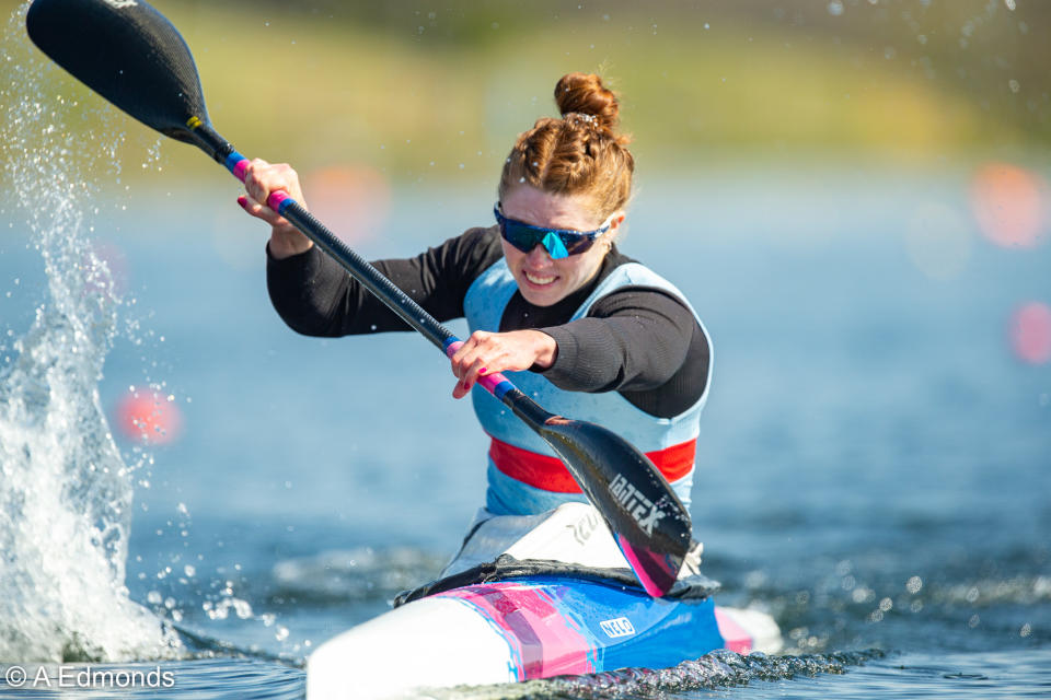 Deborah Kerr triumphed in the women’s K1 200m at the sprint and paracanoe national selection event, to keep her Olympic dream alive © A Edmonds