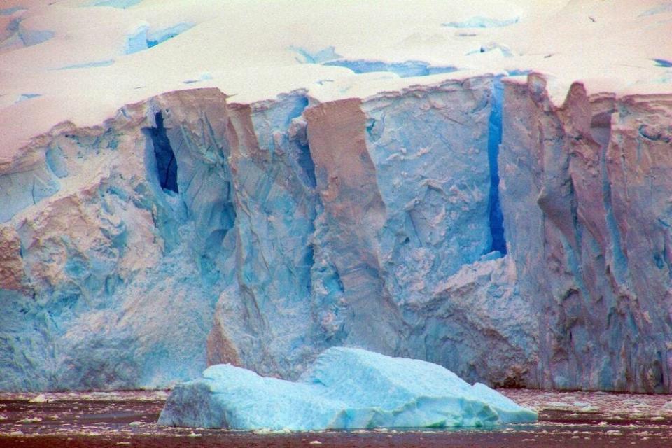 A glimpse of the Blue Glacier from the Seabourn Venture