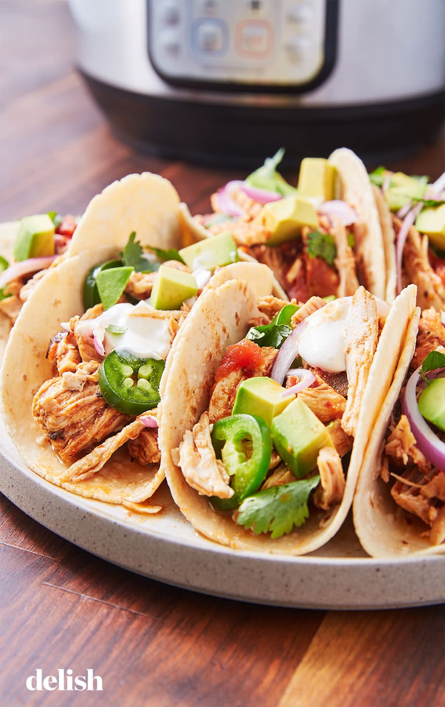 Instant Pot Spicy Chicken Tacos