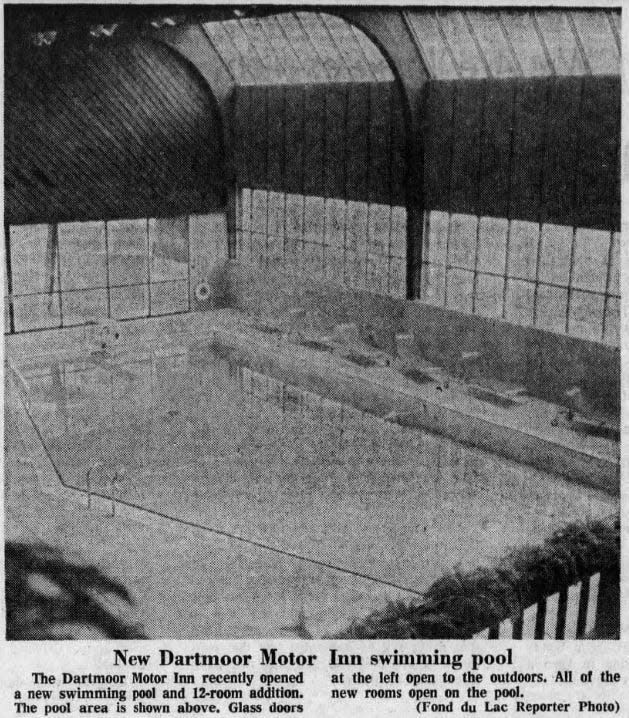 The Dartmoor Motor Inn added an indoor pool addition in 1974.