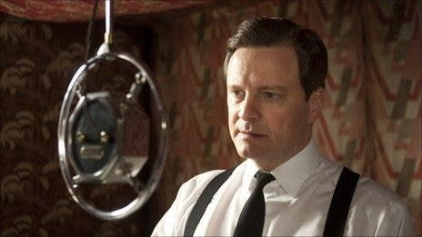 Colin Firth as King George VI in "The King's Speech."