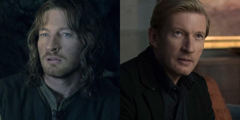 On the left: David Wenham as Faramir in "The Lord of the Rings: The Two Towers." On the right: Wenham as Harold Meachum on season one of "Iron Fist."