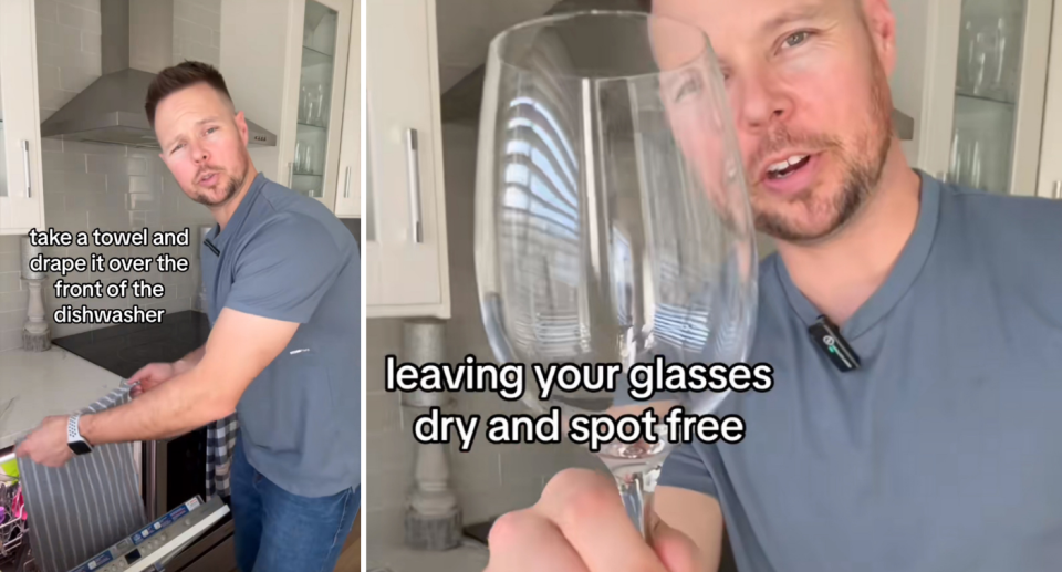 Spot-free glasses post dishwasher cycle hack