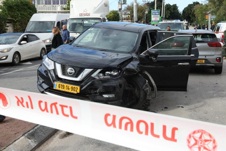 A cordon has been put up around one of the location s of the alleged attack (AFP via Getty Images)