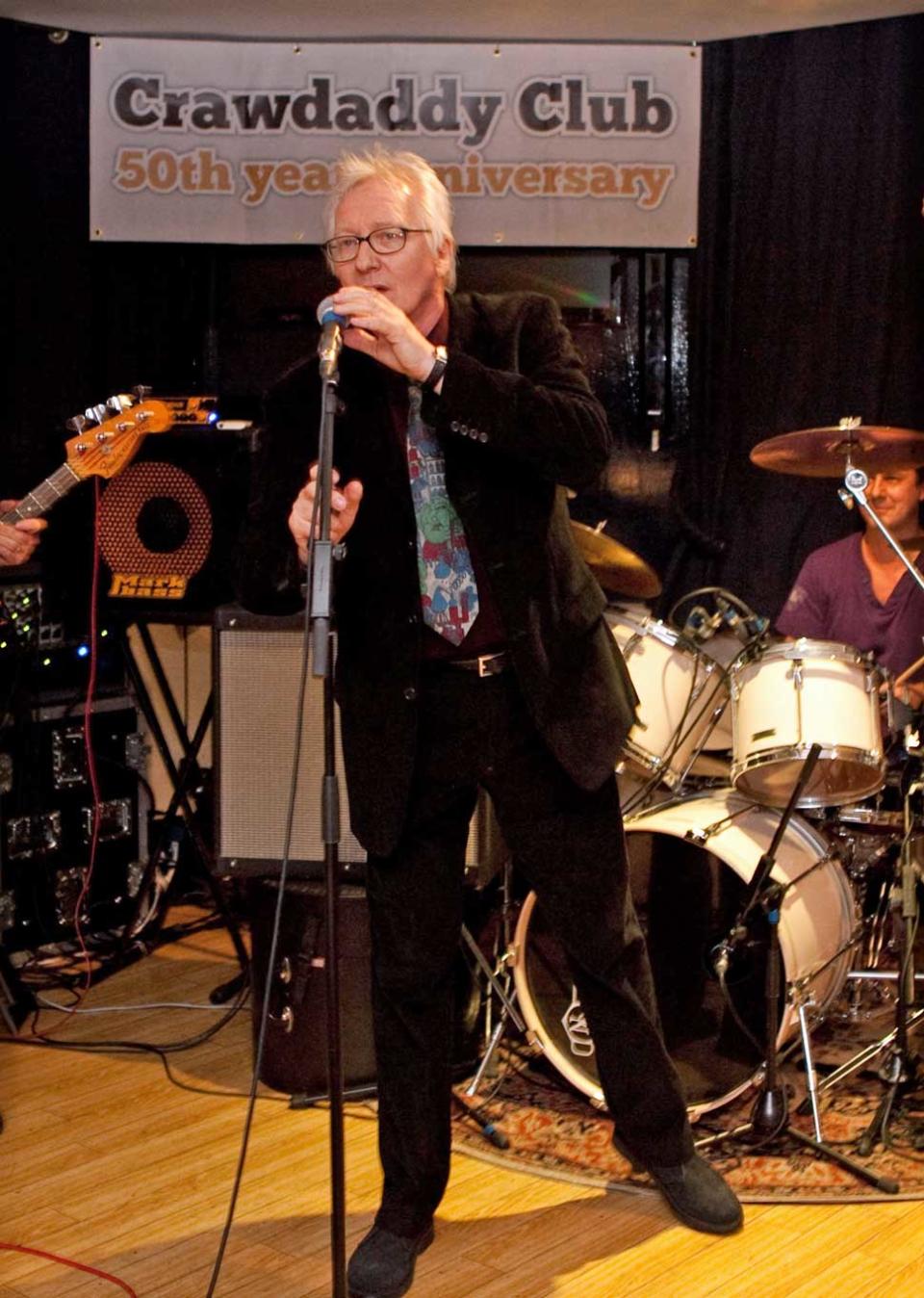 Elmer Gantry onstage at the Richmond Athletic Ground in south west London at a show to celebrate the 50th anniversary year of The Crawdaddy Club