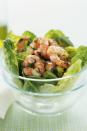 <p>To make Asian <a href="https://www.goodhousekeeping.com/food-recipes/healthy/g572/healthy-shrimp-recipes/" rel="nofollow noopener" target="_blank" data-ylk="slk:shrimp cups;elm:context_link;itc:0;sec:content-canvas" class="link ">shrimp cups</a>, combine 10 pre-cooked shrimp, 1/2 cup edamame, and 1/2 cup chopped red bell pepper with 2 tablespoons peanuts and 1 teaspoon lower-sodium teriyaki sauce or <a href="https://www.goodhousekeeping.com/health/diet-nutrition/a33321819/coconut-aminos-benefits/" rel="nofollow noopener" target="_blank" data-ylk="slk:coconut aminos;elm:context_link;itc:0;sec:content-canvas" class="link ">coconut aminos</a> in a bowl. Divide among four large romaine lettuce leaves. Serve with a medium pear.</p>