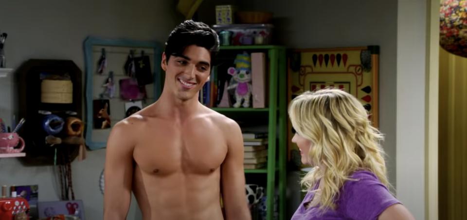 Taylor Zakhar Perez shirtless opposite Emily Osment.