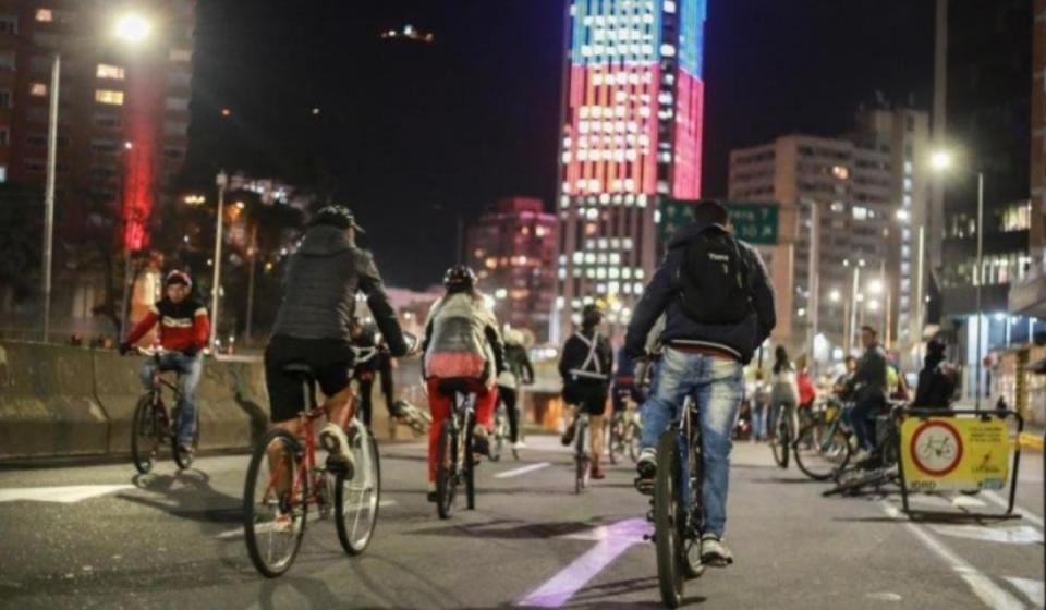 La ciclovía nocturna contará con señalización y diversas actividades en Bogotá. Foto: Alcaldía de Bogotá.