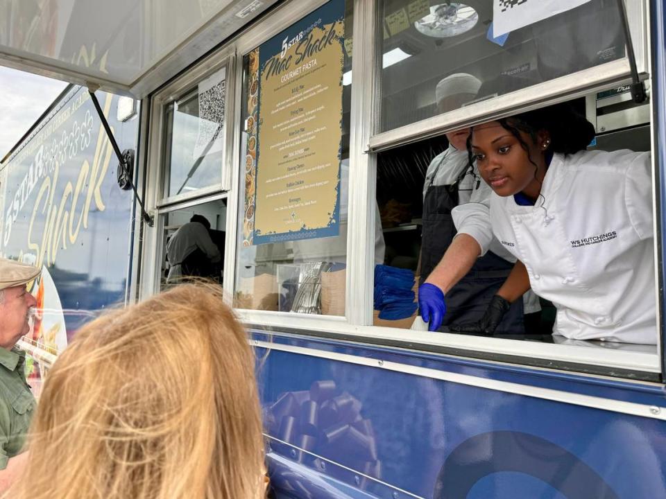 The Mac Shack allows students enrolled in the culinary program at W.S. Hutchings College and Career Academy to dive deeper into the food industry and gain entrepreneur experience.