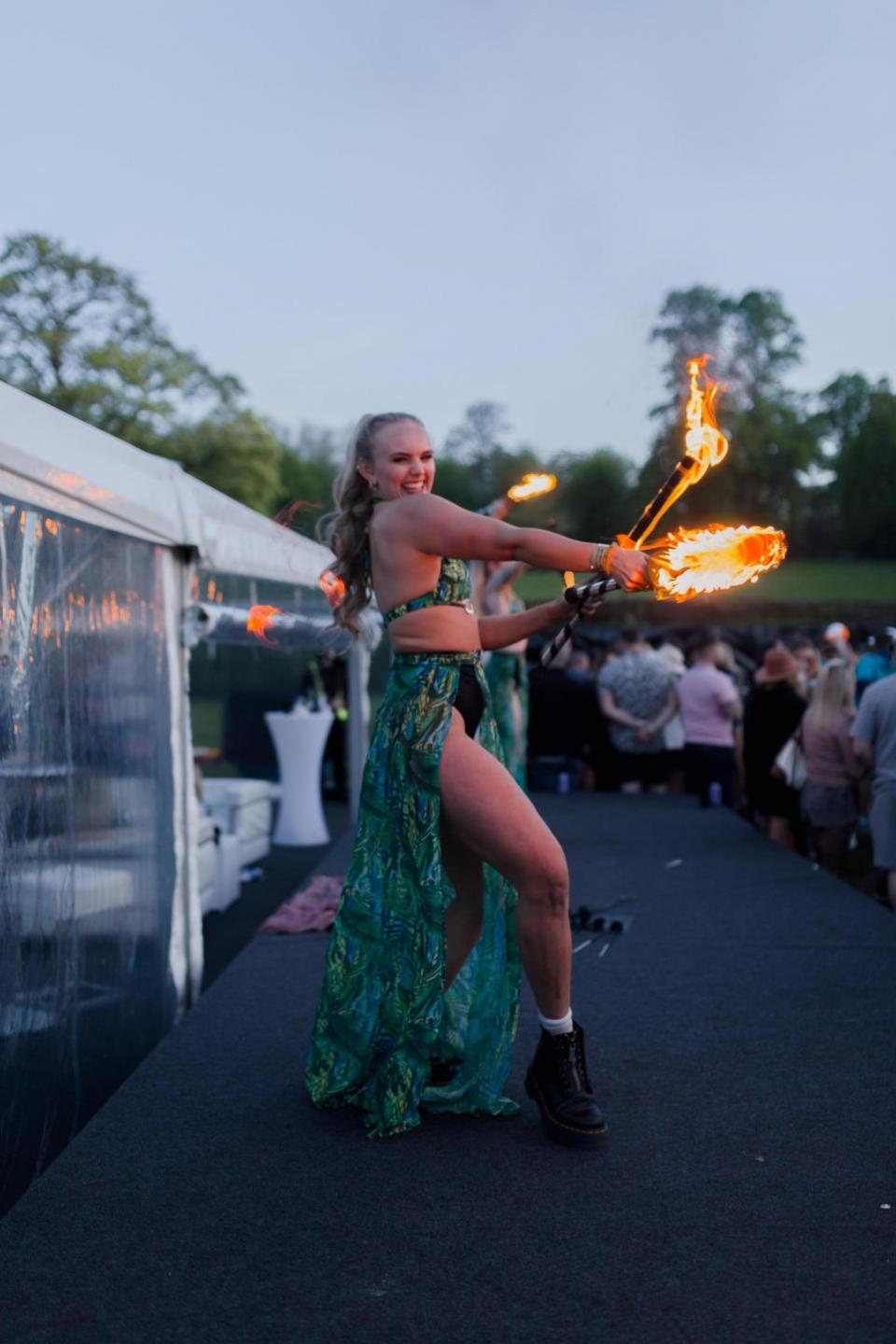 Gazette: Fire - A fire dancer at the event